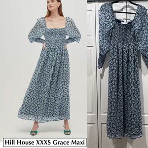Hill House Blue Floral Maxi Dress